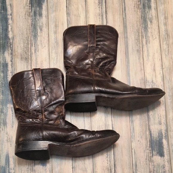 Lucchese Other - Lucchese Dark Brown Devin Boots Size 9.5